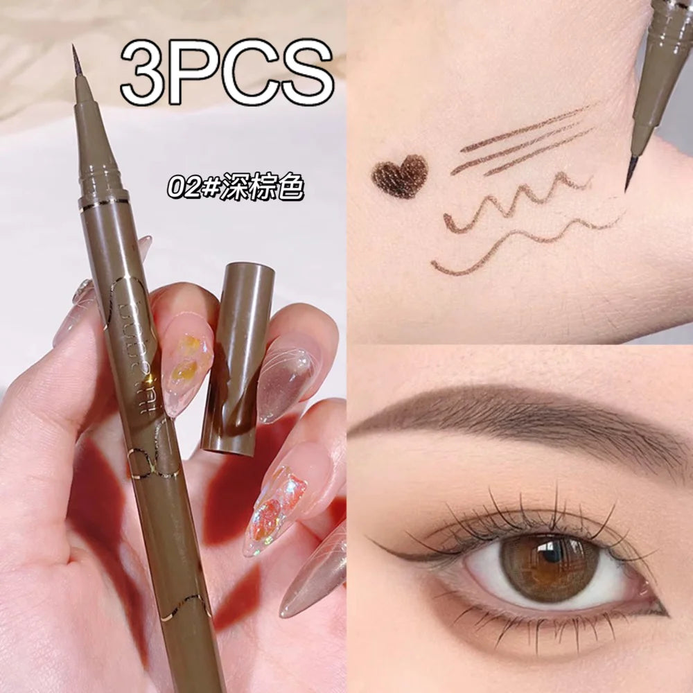 Slim eyeliner is waterproof, sweat-proof, long-lasting and non-smudged. Newbie brown eyeliner liquid pen Good Vibrations