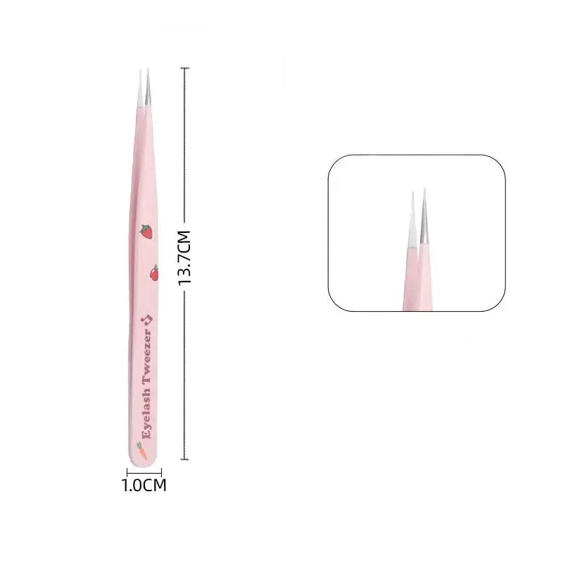 6 Types False Eyelash Tweezers Stainless Steel Anti-static Pincet Curved Strip 3D Lashes Extension Tweezer Makeup Tools Good Vibrations