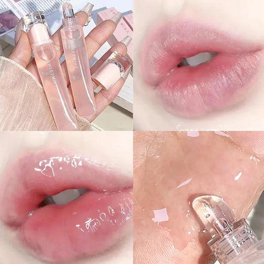 Plumping Jelly Lip Gloss Lasting Moisturizing Transparent Lip Oil Water Light Mirror Liquid Lipstick Women Lips Makeup Cosmetics Good Vibrations