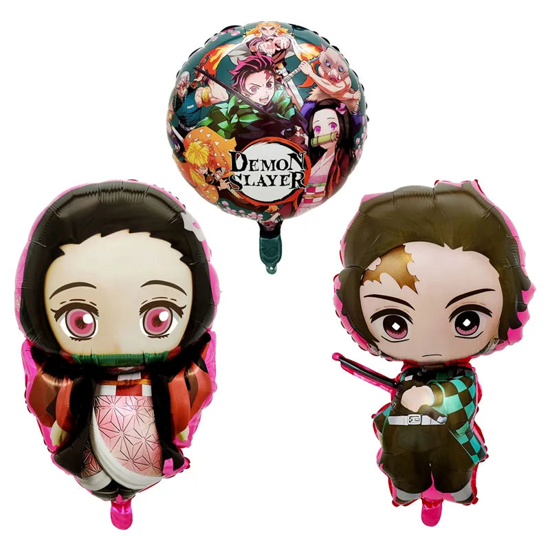 Kimetsu No Yaiba Cake Toppers Demon Slayer Theme Cake Decor For Baby Shower Kids Boys Birthday Party Cake Flag Decorations Good Vibrations