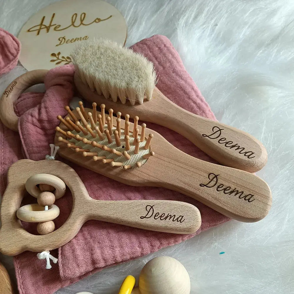 10 Pieces Of Personalized Name Newborn Bath Toy Gift Set 0-12 Months Old Baby Rattle Toy Baby Boy Girl Birth Name Plate Gift Set Good Vibrations