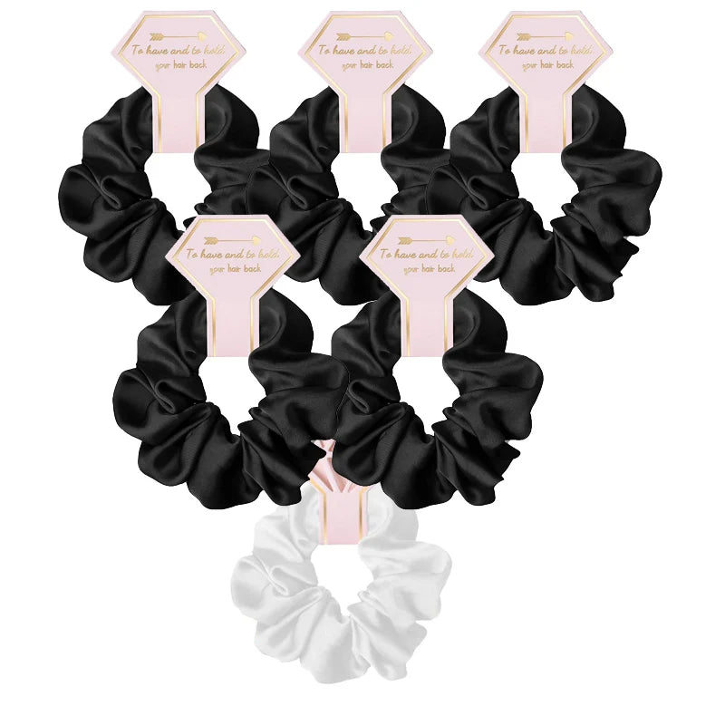 12/6pcs Wedding Bridesmaid Gifts Bridesmaid Hair Ties Scrunchies Heart Shaped Sunglasses Bachelorette Hen Party Bridal Favors Good Vibrations