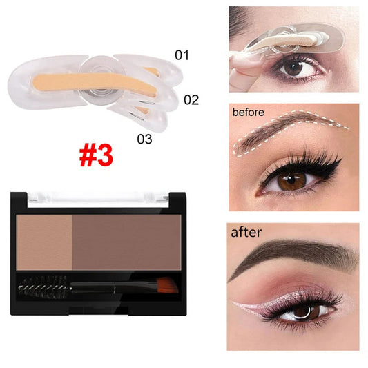 Professional Adjustable Eyebrow Template Stamp Sponge Stencils Eye Makeup Natural Brow Type Make Up Brow Powder EyeBrow Palette Good Vibrations