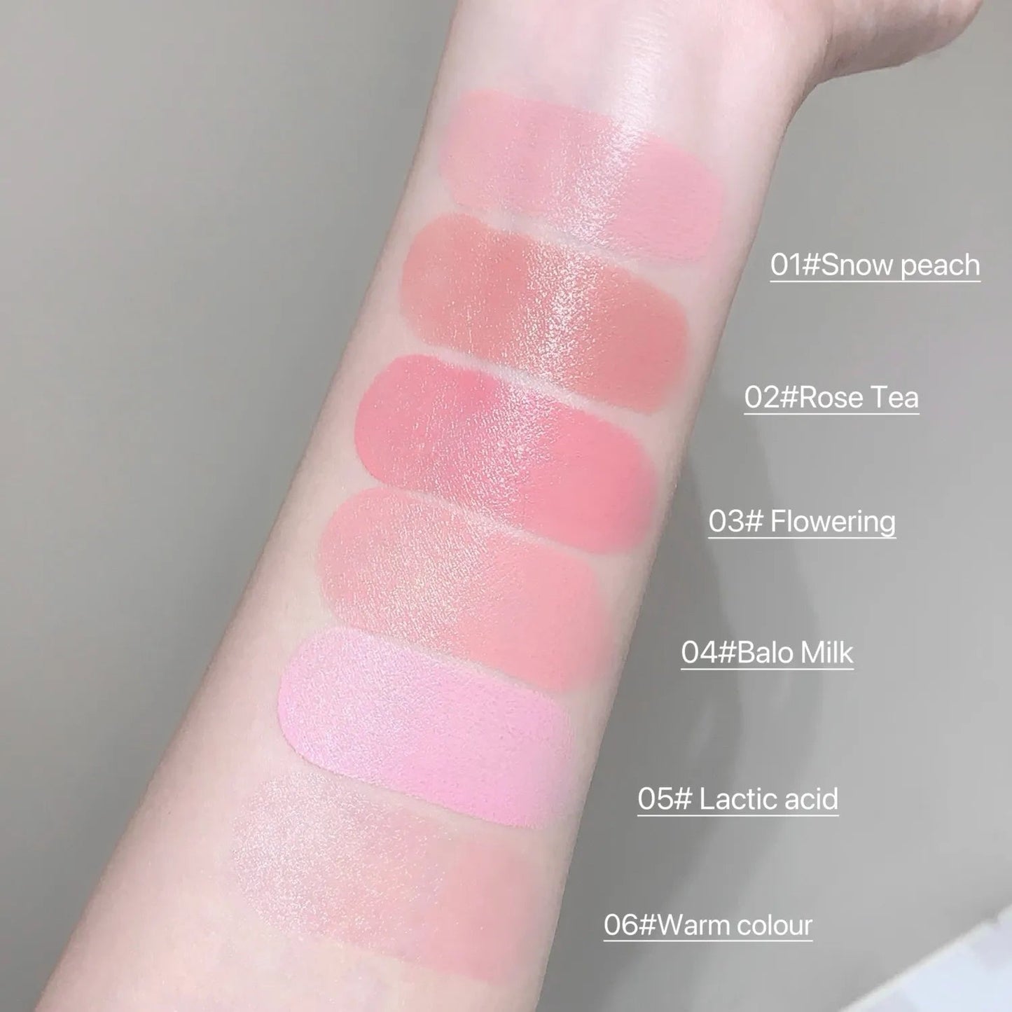 SHAQINUO Cream Blush Stick - Watery Glow, Long-Lasting, Natural Tint, Korean-Style Cheek Makeup for Fresh Look Good Vibrations