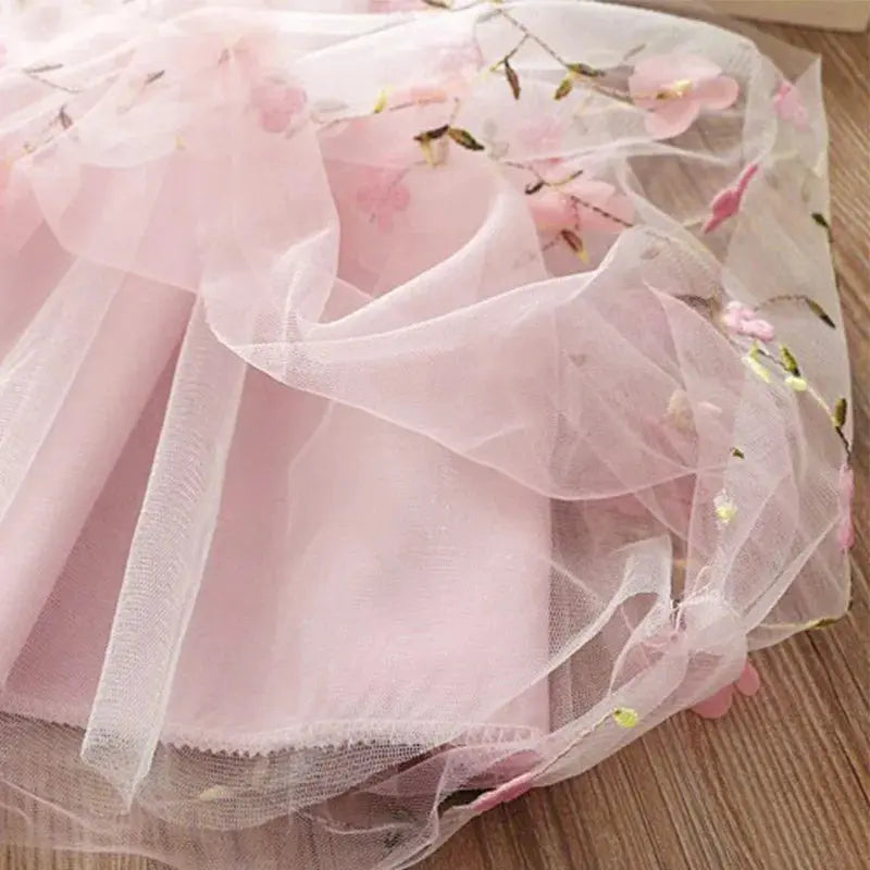 Summer New Floral Baby Girl Princess Dress, Wedding Party Children'S Clothing Good Vibrations