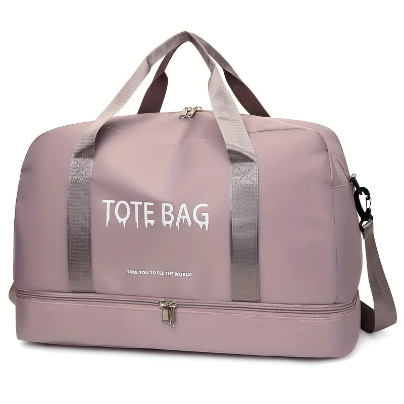 Multifunctional Large-Capacity Travel Duffle Bag with Adjustable Shoulder Strap, Gym Bag for Sports, Vacations & Business Trips Good Vibrations