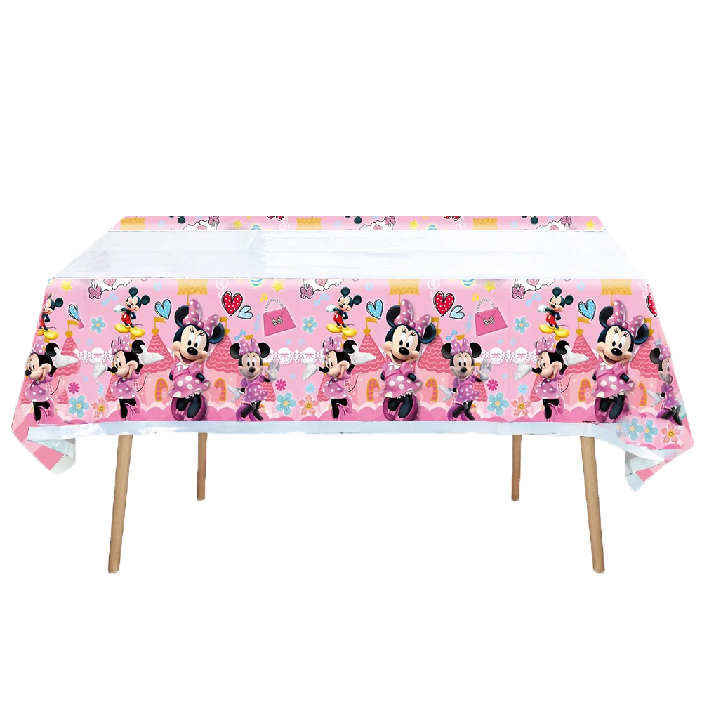 Minnie Mouse Birthday Decoration Disposable Cups Plates Tablecloth Cake Latex Balloon Baby Shower Kids Girls Party Supplies Good Vibrations