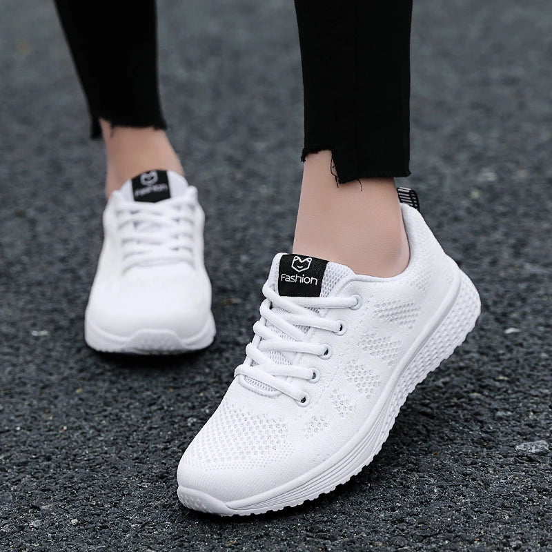 2024 Women Sport Shoes Fashion Platform Sneakers Ladies Spring Winter Flats Running Shoes for Woman Good Vibrations