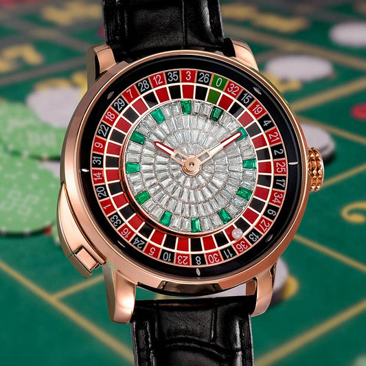 PINDU Design New NH35A Mechanical Watches Men Push Button Turn Russian Roulette Game Sapphire Mirror Diamond Dial Men's Watch Good Vibrations