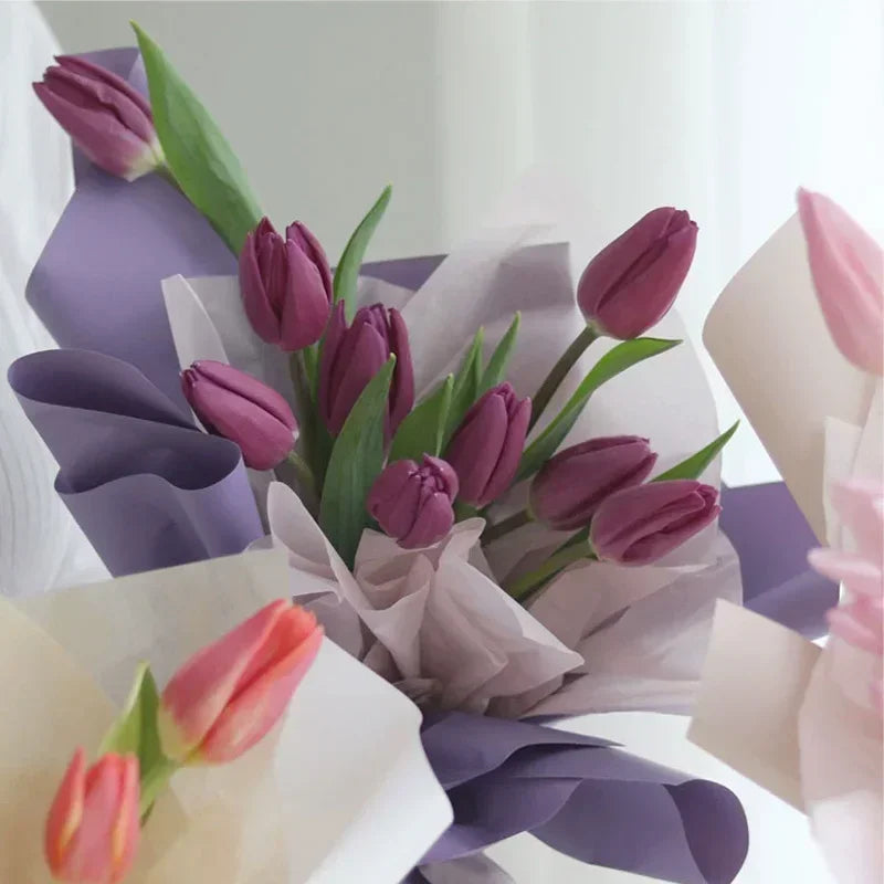 10pcs 50*66cm Flower Wrapping Paper Flower Bouquet DIY Craft Paper Wedding Birthday Baby Shower Party Gift Packing Supplies Good Vibrations