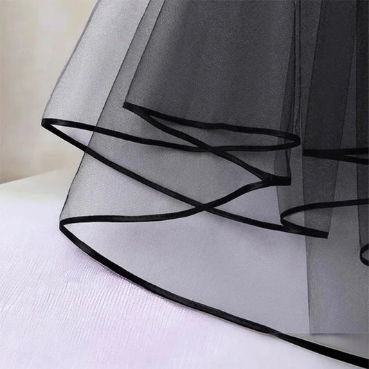 Til Death black short veil Wedding Bachelorette hen Party bridal shower decoration Gothic bride to be Future mrs gift Good Vibrations