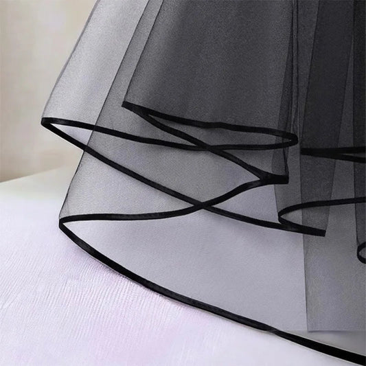 Til Death black short veil Wedding Bachelorette hen Party bridal shower decoration Gothic bride to be Future mrs gift Good Vibrations