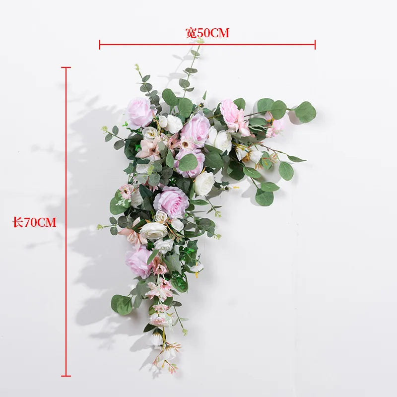 Artificial Flower For Wedding Welcome Sign Decoration Window Hall Exhibition Decor Photo Props Flower Backdrop Party Arrangement Good Vibrations