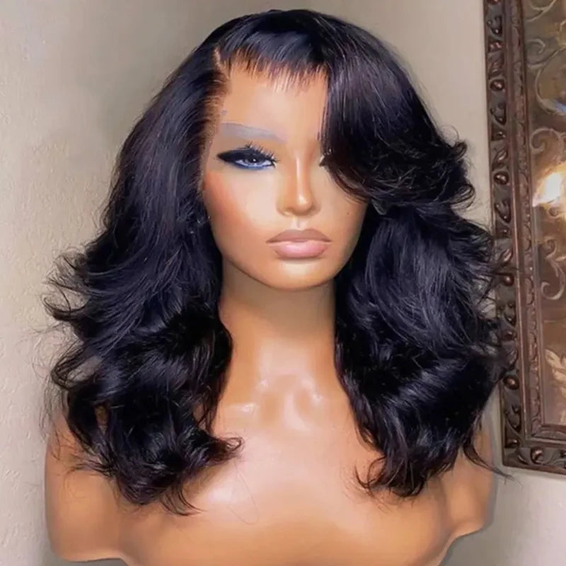 WestKiss Side Part Glueless Layered Cut Human Hair Wig RTG Body Wave 6x8 Lace Closure Wig Pre Plucked Pre Cut Pre Bleached Good Vibrations