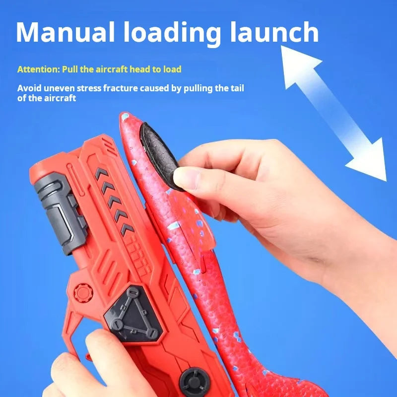 Children's Foam Ejection Aircraft Toys Parent-Child Interaction Outdoor Foam Aircraft Park Good Vibrations