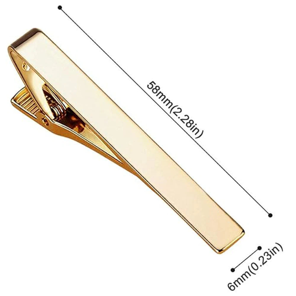 1 or 3 Pack Tie Clips for Men Long Styles Tie Bar Clip Set Square Edges Tie Tack Pins Necktie Bar Necktie Wedding Business Clips Good Vibrations