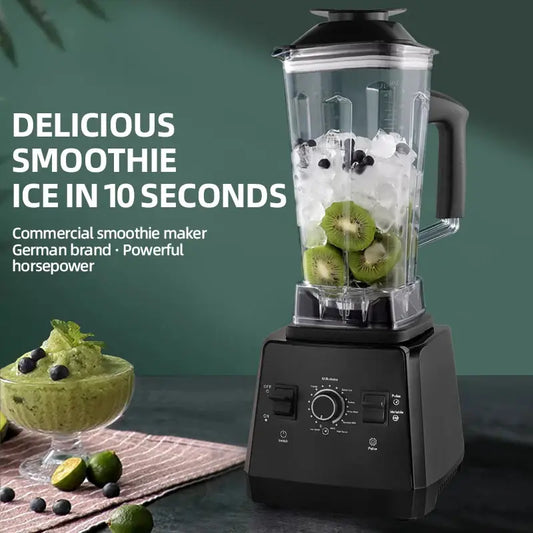 500W Heavy Duty Commercial Blender Stationary Mixer Ice Smoothies Appliances for Kitchen Professional High Power Food Processor Good Vibrations