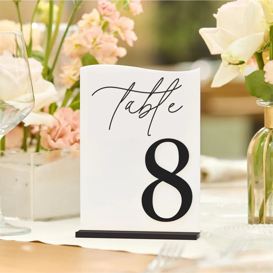 Wedding Table Numbers White Acrylic 3D Gold Mirror Table Numbers with Stands Wedding Table Decor Wedding Reception Good Vibrations
