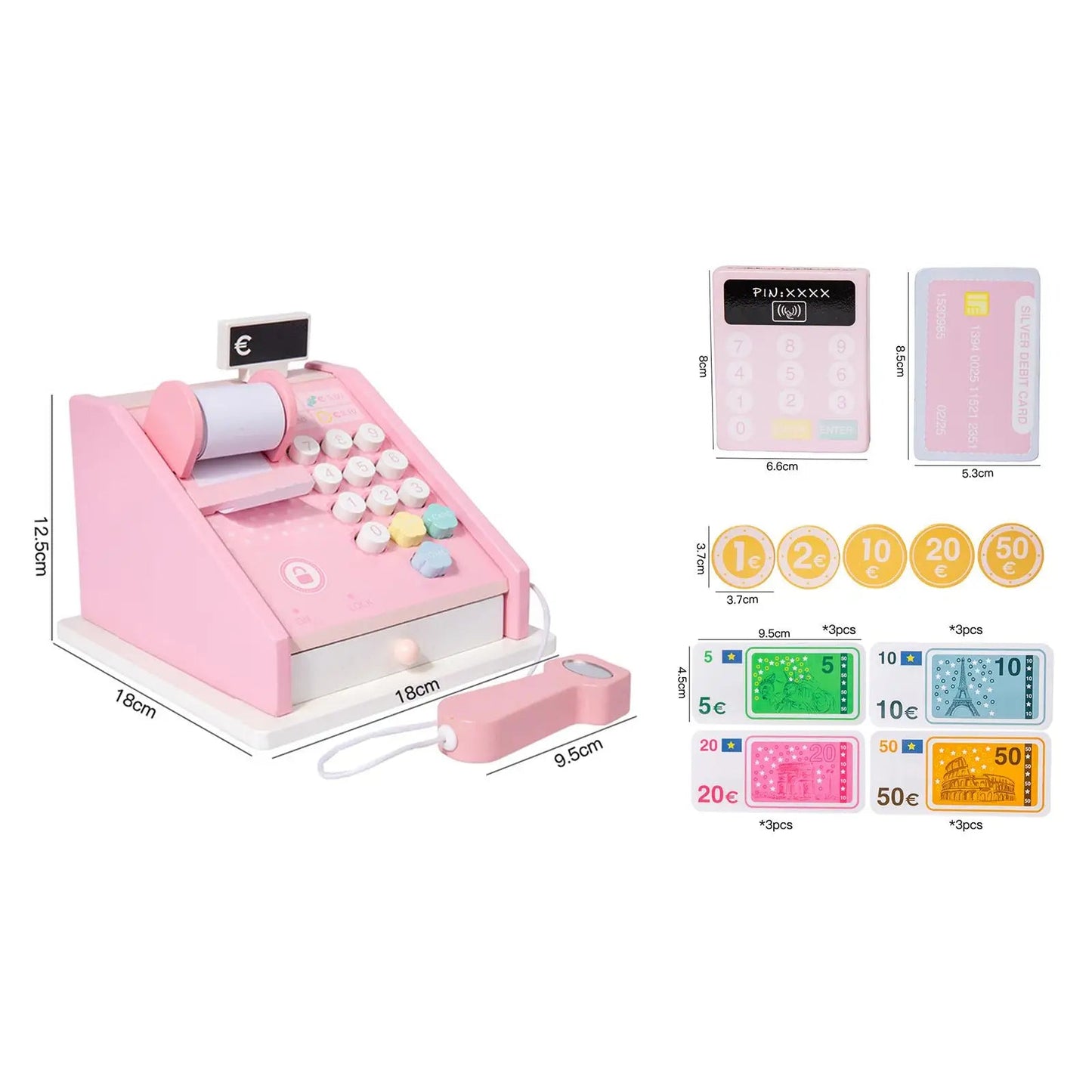 Register Toy Shopping ier Playset for Age 3-7 Girls Boys Gift Good Vibrations