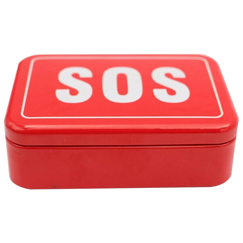Survival Box Outdoor Tool Equipment Kit Red Compact Lightweight Emergency Gear for Camping Hiking Adventure Sos Outdoor Survival Good Vibrations