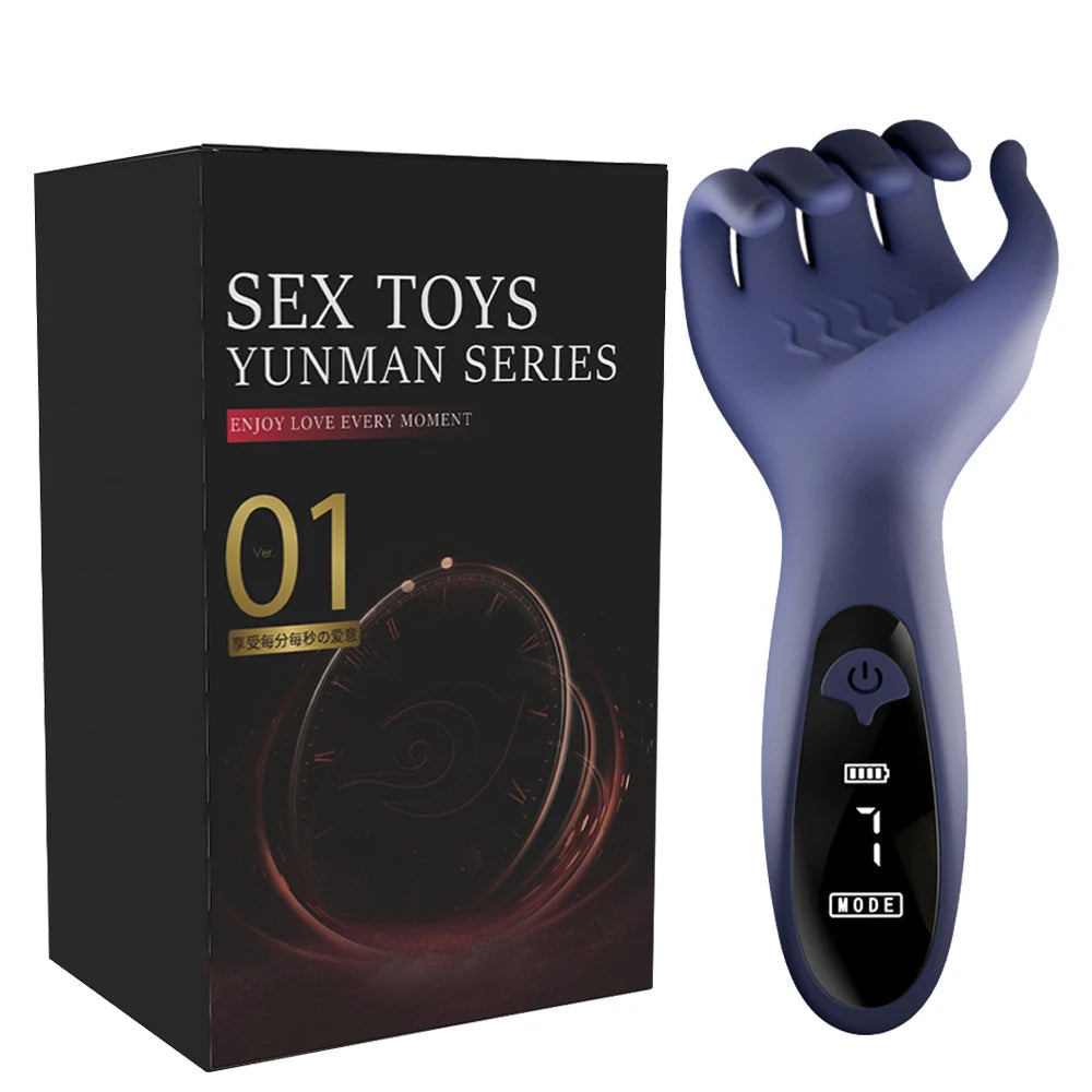 Glans Trainer for Men Powerful Vibrating Penis G Spot Masturbator Soft Fingertip Prolong Endurance Massage Vibrator Erotic Toys Good Vibrations Adult Super Store