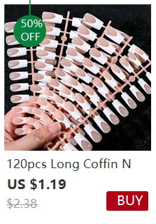 120pcs Pink French Tip Press-On Nails Medium Length Square Shape With Glossy Finish False Nails Full Cover Pre-Shaped Fake Nails Good Vibrations