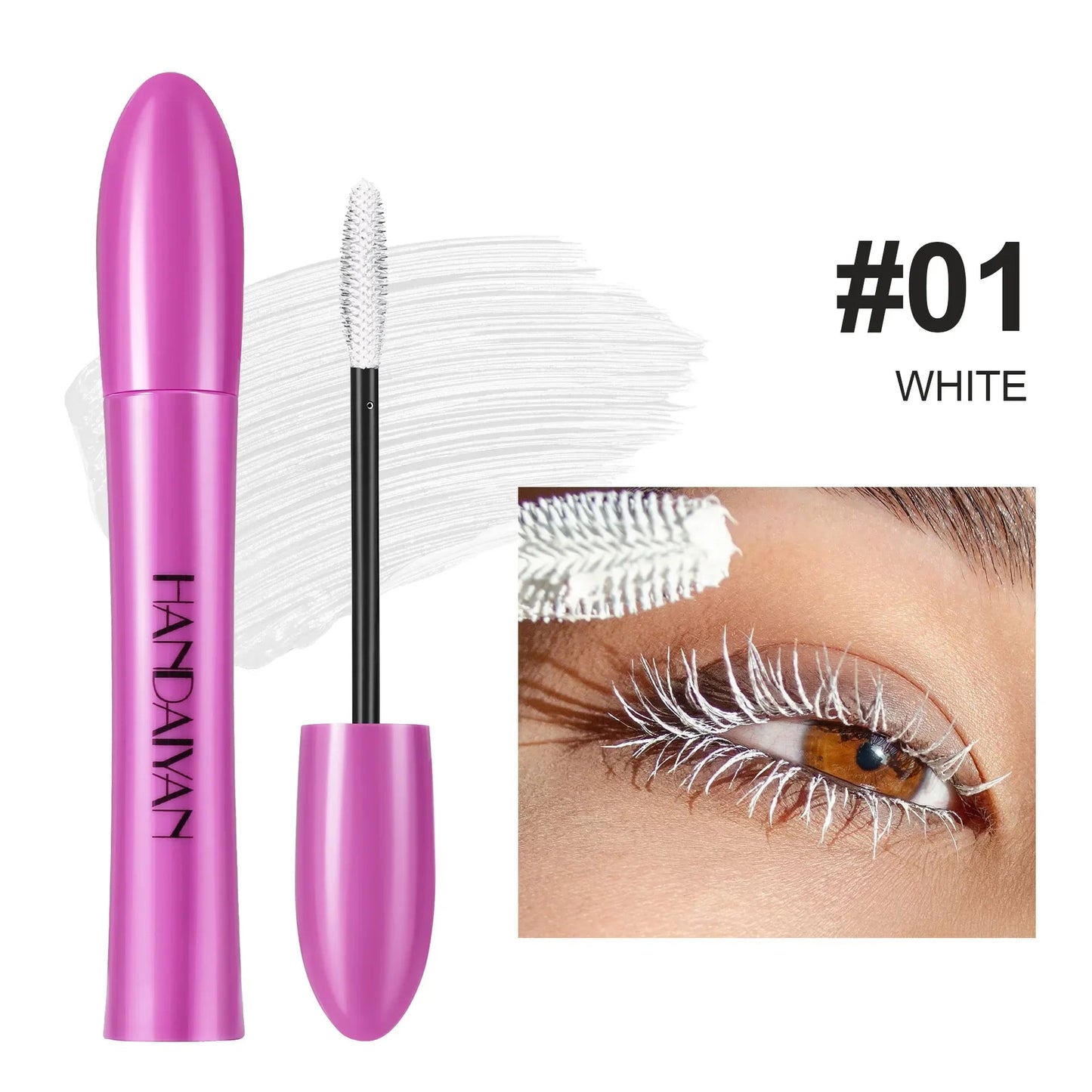Colorful Silk Mascara Blue Red Black Cream Length Waterproof Smudge-Proof Colored Thickening Lengthening Curling Makeup Cosmetic Good Vibrations