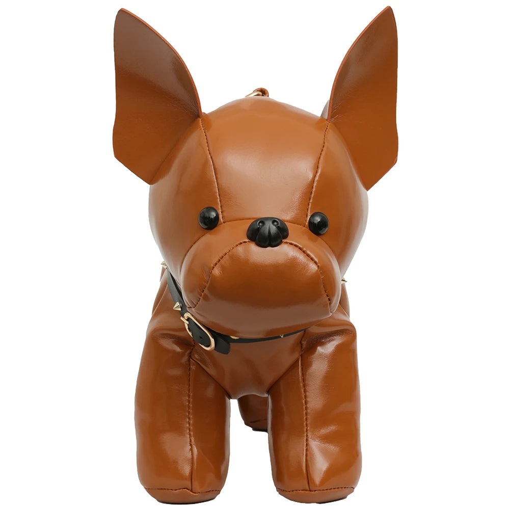 Shoulder Bag Purse for Women Handbag Bulldog Shaped Crossbody Bag PU Leather Wallet Tote with Zipper Handbag Satchel Purse Good Vibrations