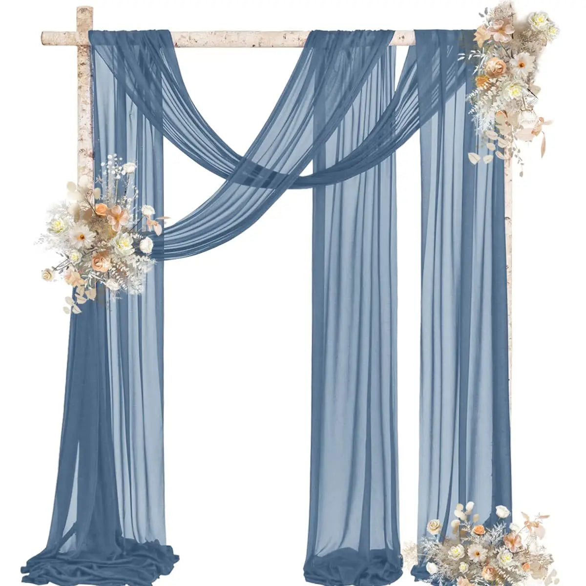Wedding Arch Draping Fabric for Ceremony Reception Arch Decorations Chiffon Sheer Fabric Backdrop Curtains Party Bridal Shower Good Vibrations