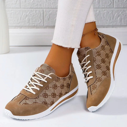 Women Sneakers 2024 Spring Autumn Fashion Outdoor Versatile Sneakers Women Casual Comfortable Lace Up Walking Shoes for Women Good Vibrations