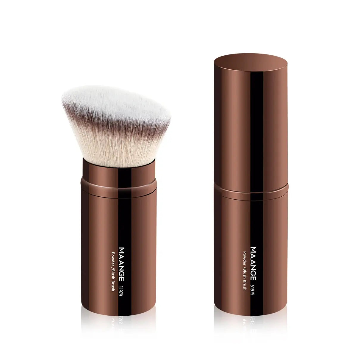 MAANGE 1PCS Retractable Foundation Makeup Brush Soft Fluffy Blusher Powder Concealer Makeup Brush Portable Cosmetic Makeup Tools Good Vibrations