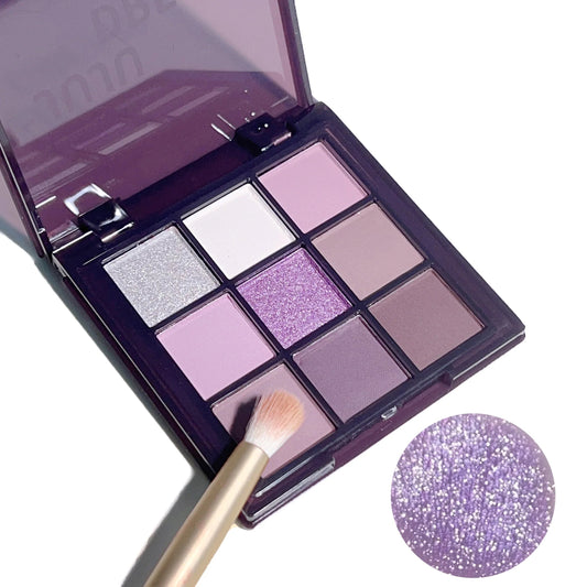 Purple charm dream girl nine-color eye shadow plate smoke purple low saturated pearl matte purple spicy multi-color eye shadow Good Vibrations