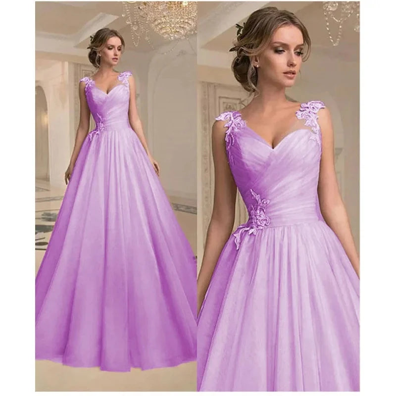 Spring Summer New Style Women's Dress V-Neck Fashion Mesh Sleeveless Long Gown Full-Length Skirt High Collar Empire Waist Good Vibrations