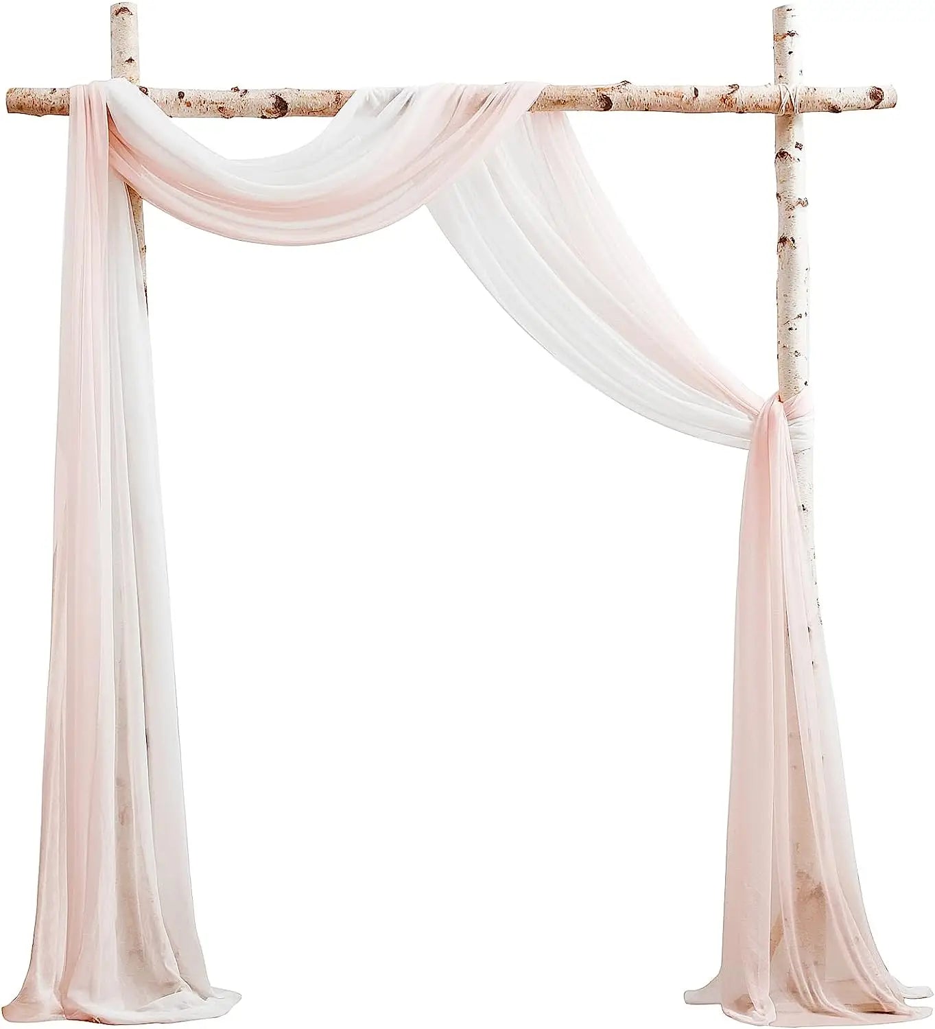 Yannew Burnt Orange Rustic Wedding Arch Flowers White Swag Drape Kit for Wedding Ceremony Reception Backdrop Floral Decoration Good Vibrations