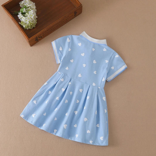 Girls Clothes 2025 New Summer Princess Dresses Short Sleeve Kids Dress Baby Dresses for Children Clothing 2-6Y Good Vibrations