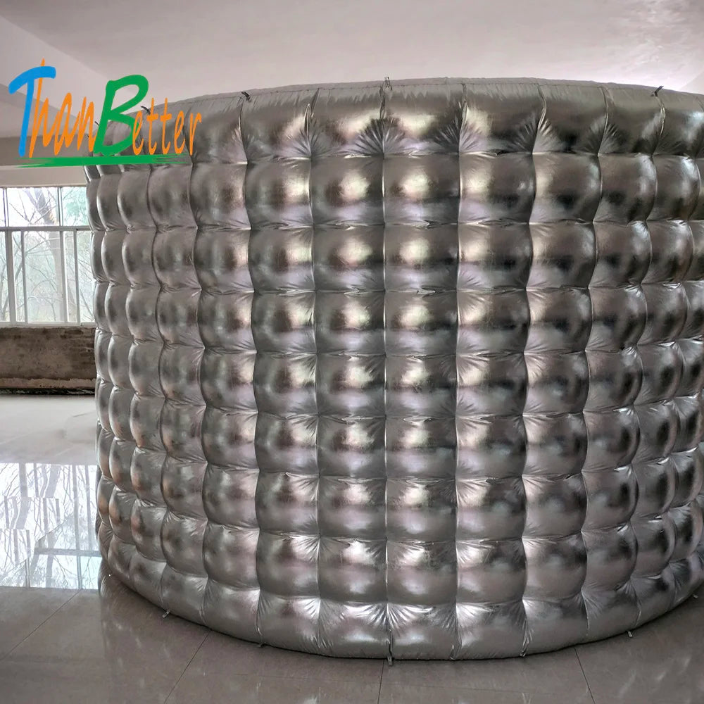 Wedding Party 10ft Photo Booth Backdrop Inflatable Wall Silver Or Gold Fotobudka 360 Photo Booth Wall For Party Event Good Vibrations