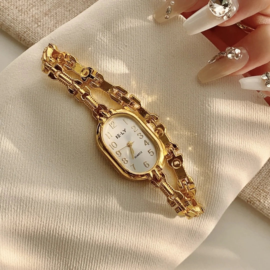 Women Watches Top Brand Luxury Wristwatches Ladies Fashion Gold Bracelet Watch Female Elegant Clock Women montre femme Good Vibrations