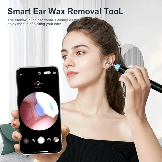 Ear Wax Removal With 5 Ear Scoop, Ear Cleaner With Camera,Ear Wax Remover Tool With 1080P, Rechargeable Earwax Removal Kit Good Vibrations