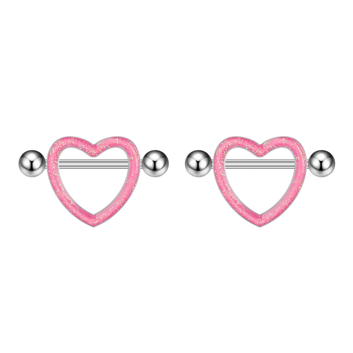 2pcs Steel Bear Dangled Zircon Nipple Piercing Sexy Breast Cover for Women Fashion Starfish Heart Shield Bar Barbell Nipple Ring Good Vibrations Adult Super Store