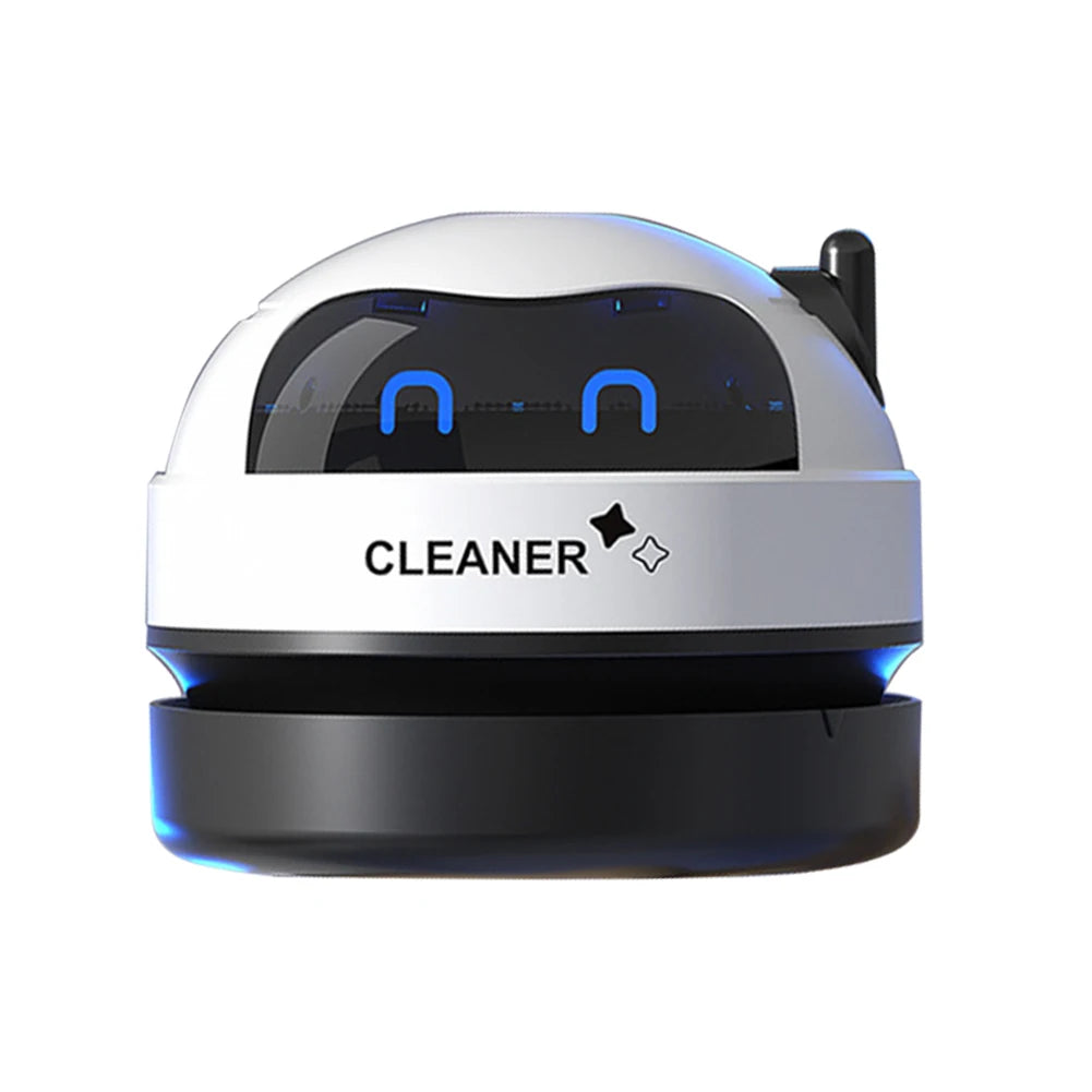 Desktop Vacuum Cleaner with Nozzle & Cleaning Brush USB Charging Mini Desk Dust Vaccum Cleaner Good Gift For Kid Student Ofiice Good Vibrations