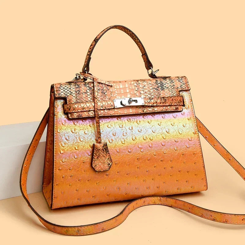 Elegant Retro Satchel Bag - Designer Crossbody Purse With Vintage Textured Finish And Modern Functionality Good Vibrations