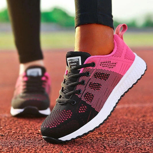 Sneaker Woman Shoes Fashion Lace Up Sneakers For Woman Non-Slip Women's Sports Shoes Trainers Women's Vulcanize Shoes Footwear Good Vibrations