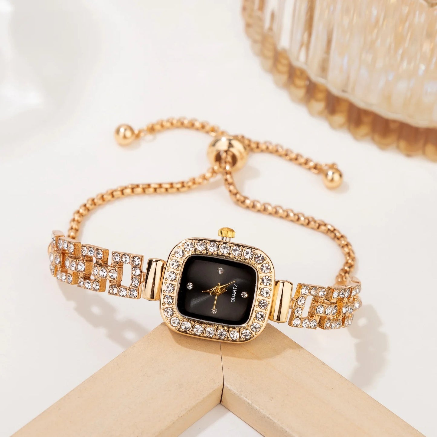 Elegant Quartz Wristwatches Luxury Bracelet Women's Watches Diamond Crystal Watch Часы Relogios Feminino Relojes Para Mujer Good Vibrations