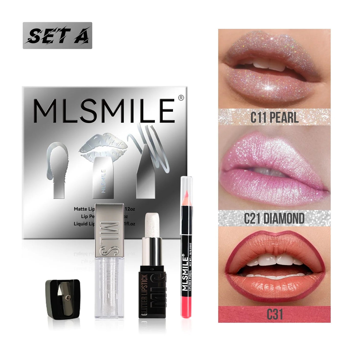 Long Lasting Lipstick Waterproof Moisturizing Ultra Shiny Diamond Pearl Lip Glaze Matte Lip Liner Makeup Kit Makeup Cosmetics Good Vibrations