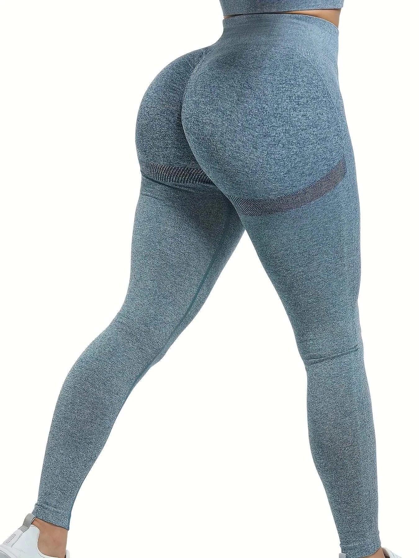 Seamless Butt Lifting Workout Leggings for Women High Waist Yoga Pants Compression Contour Tights Good Vibrations