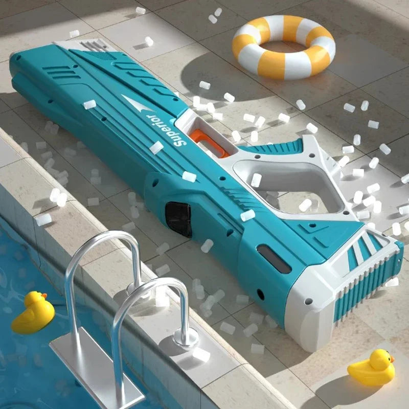 New Water Gun Electric Full Continuous Firing Toy Summer Beach Pool Water Toy Gun Fully Automatic Water Absorption Toys for Kids Good Vibrations