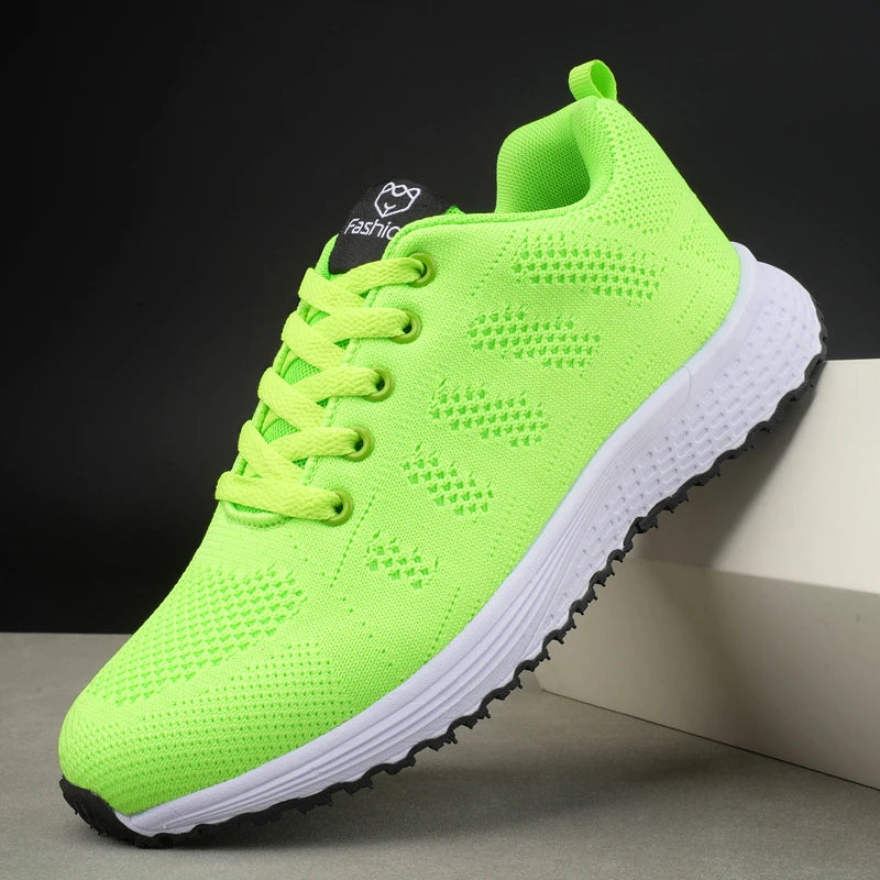 Women Sports Shoes for Women 2023 Casual Tennis Shoes Breathable Walking Mesh Platform Running Shoes Sneakers Female Footwear Good Vibrations