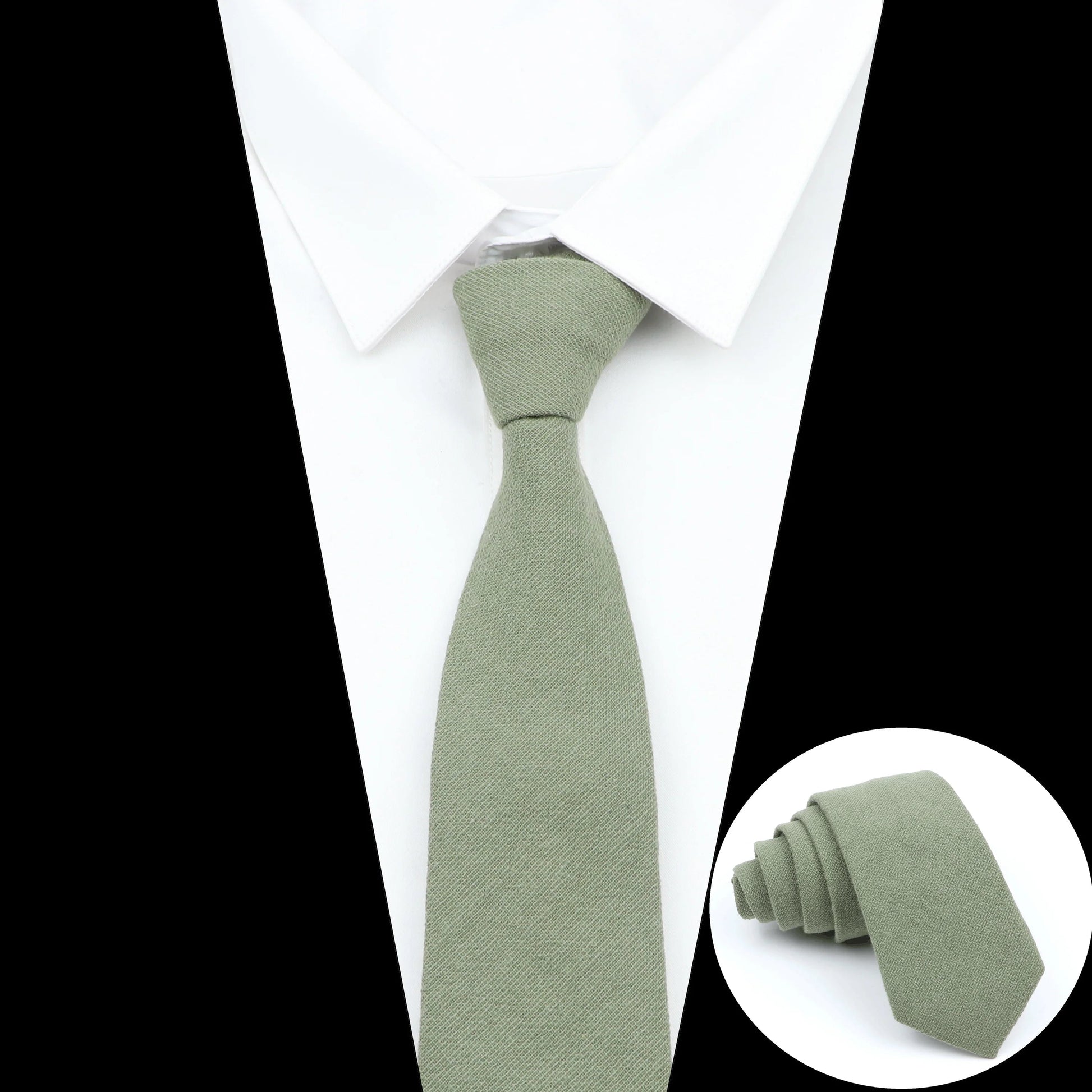Wed Cotton Tie Solid Color Necktie For Man Woman Blue Pink Yellow Skinny Slim Ties Fashion Wedding Party Gifts Men Accessories Good Vibrations