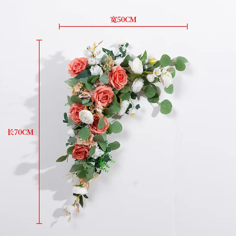 Artificial Flower For Wedding Welcome Sign Decoration Window Hall Exhibition Decor Photo Props Flower Backdrop Party Arrangement Good Vibrations