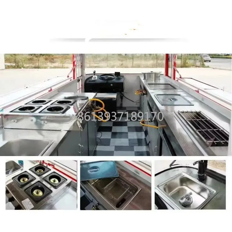 Electric Enclosed Tuk Electric Tricycle Big Space Vending Snack Food Cart Mobile Fast 3 Wheel Food Truck Tricycle Good Vibrations